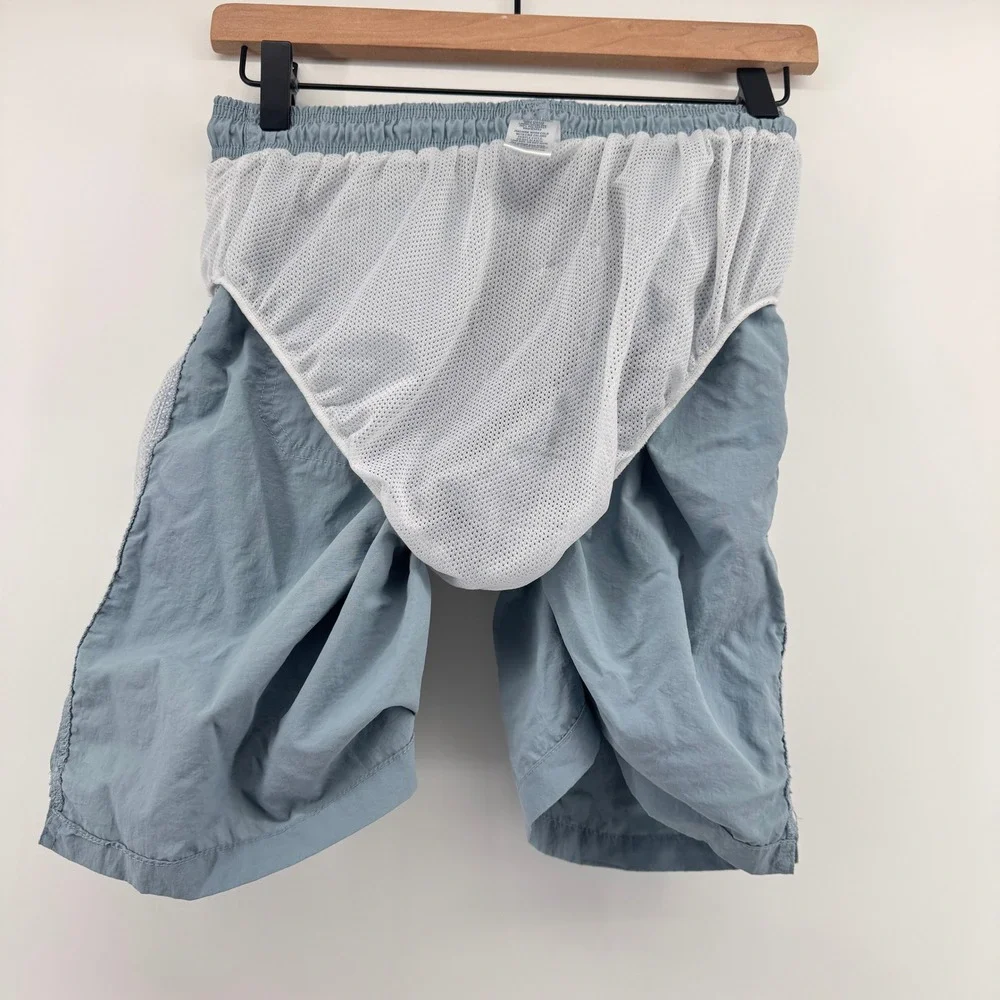 Life is Good Mens Swim Trunks Blue Gray Mesh Lined‎ Board Shorts Small